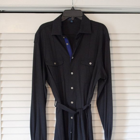 Façonnable Belted Shirt Dress — Size 10 - Picture 3 of 4